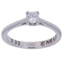 18ct White Gold 0.33ct Brilliant Cut Diamond Solitaire Ring