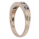 9ct Yellow Gold 0.03ct Diamond and Sapphire Ring