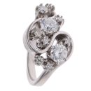 Platinum 1.30ct Brilliant Cut Diamond Fancy Swirl Ring