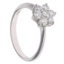 18ct White Gold 0.50ct Diamond Daisy Cluster Ring