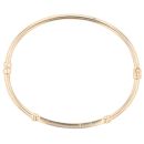 9ct Yellow Gold Cubic Zirconia Rennie Mac Hinged Bangle