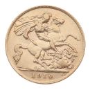 1910 Edward VII Large Head UK Half Sovereign Coin