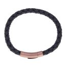 Unique & Co Black Leather Bracelet