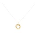 9ct Yellow Gold Trio Circle Pendant And Chain 18"