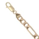 9ct Yellow Gold Figaro Bracelet 9"