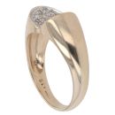 9ct Yellow Gold 0.15ct Brilliant Cut Diamond Cut Heart Ring