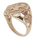 9ct Yellow Gold Rampant Lion Signet Ring