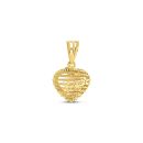 22ct Yellow Gold Jali Heart Shape Pendant
