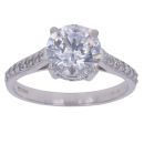 9ct White Gold Cubic Zirconia Single Stone Ring