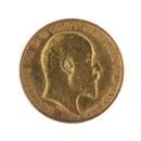 1909 Edward VII Large Head UK Half Sovereign Coin