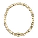 14ct Yellow Gold Monaco Classic Alternate Flex Lock Curb Bracelet 8.5"