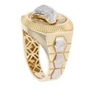 14ct Yellow and White Gold Eagle Signet Ring
