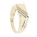 9ct Yellow Gold 0.02ct Diamond Signet Ring