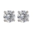 18ct White Gold 1.00ct Brilliant Cut Diamond Stud Earrings