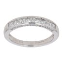 9ct White Gold 0.50ct Brilliant Cut Diamond Half Eternity Ring