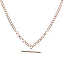 9ct Rose Gold Albert T-Bar Chain 18"