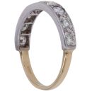18ct Yellow And White Gold 1.00ct Brilliant Cut Diamond Half Eternity Ring