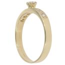 14ct Yellow Gold Single Stone Cubic Zirconia Ring