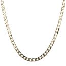 14ct Yellow Gold Patterned Curb Chain 20"