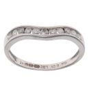 9ct White Gold 0.25ct Brilliant Cut Diamond Wishbone Ring