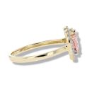 9ct Yellow Gold Cubic Zirconia Heart Cluster Ring