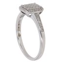 9ct White Gold 0.20ct Brilliant Cut Diamond Cluster Ring