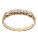 18ct Yellow Gold 0.51ct Brilliant Cut Diamond Five Stone Ring