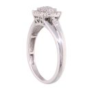9ct White Gold 0.21ct Diamond Cluster Ring