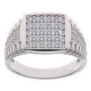 Silver Cubic Zirconia Signet Ring