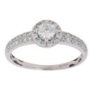 18ct White Gold 0.60ct Brilliant Cut Diamond Cluster Ring