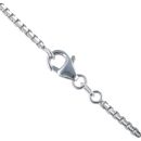 18ct White Gold Plain Box Chain 22"