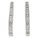 9ct White Gold 0.50ct Brilliant Cut Diamond Hoop Earrings