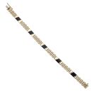 9ct Yellow Gold Onyx Fancy Bracelet 8"