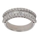 18ct White Gold 1.50ct Brilliant And Baguette Cut Diamond Fancy Ring