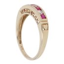 9ct Yellow Gold Ruby and Cubic Zirconia 'I Love You' Ring