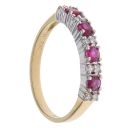 18ct Yellow Gold 0.10ct Diamond and Ruby Fancy Ring