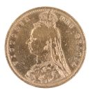 1891 Victroria Jubilee Head UK Half Sovereign Coin