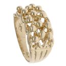9ct Yellow Gold Three Row Keeper Ring