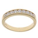 18ct Yellow Gold 0.55ct Brilliant Cut Diamond Half Eternity Ring