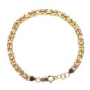 9ct Yellow Gold Byzantine Bracelet 9"