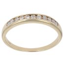 9ct Yellow Gold 0.34ct Brilliant Cut Diamond Half Eternity Ring