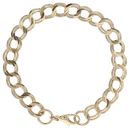 9ct Yellow Gold Double Link Curb Bracelet 8"