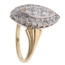18ct Yellow and White Gold 0.60ct Brilliant Cut Diamond Cluster Ring