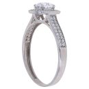 9ct White Gold Cubic Zirconia Solitaire Fancy Ring