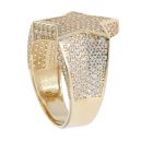 9ct Yellow Gold Cubic Zirconia Star Signet Ring