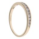 9ct Yellow Gold 0.25ct Brilliant Cut Diamond Half Eternity Ring