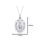 Sterling Silver Madonna Filigree Pendant Necklace