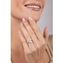 9ct White Gold 2.00ct Mixed Shape ‘Me And You’ Lab Grown Diamond Ring (Emerald And Oval Cuts)