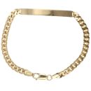 18ct Yellow Gold Fancy ID Bracelet 8"