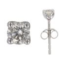 9ct White Gold 0.40ct Brilliant Cut Diamond Stud Earrings